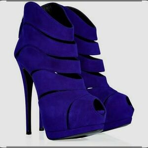 Giuseppe Zanotti Striking Purple Blue Platform Booties